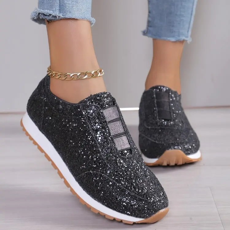 Bequeme Goldene Leichte Walking Toning Schuhe Für Damen_voghion.com