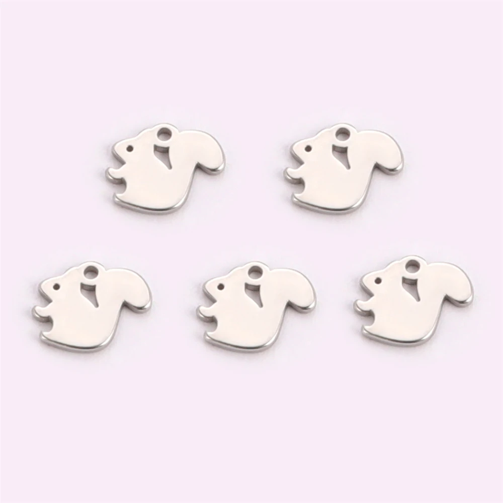 10 teile/los Großhandel Edelstahl Charms Für Schmuck Machen Erkenntnisse Daisy Tier Mond Winzige Anhänger Halskette DIY Zubehör – Detail 14