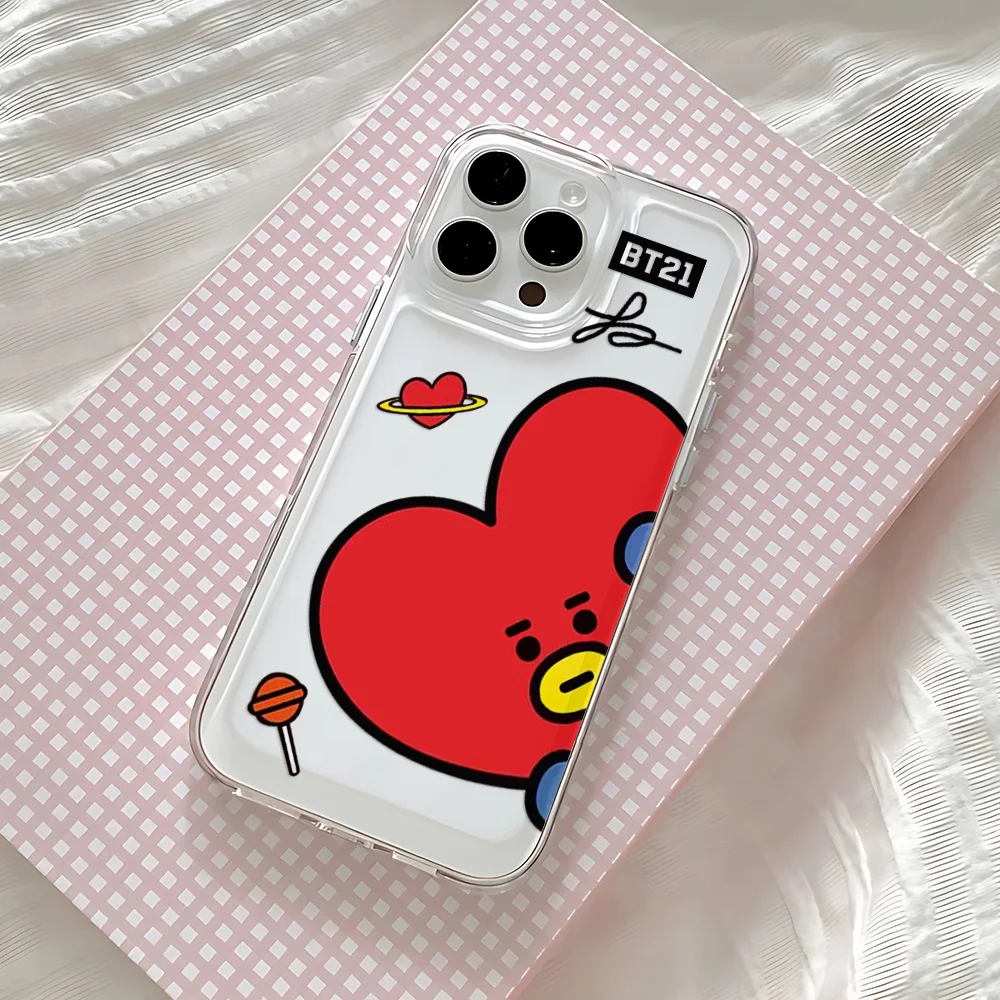 Adorable Cartoon Transparent Soft Back Phone Case