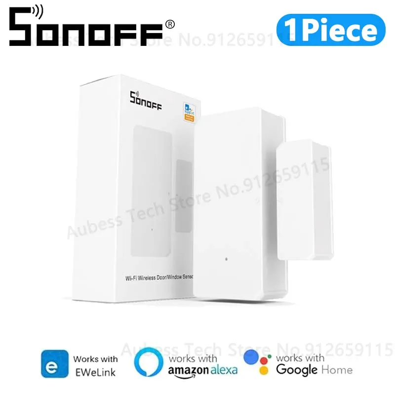 SONOFF DW2 WiFi Door Sensor eWeLink Door Window Open Detector Smart Home Security Protection Alarm System Alexa Google Assistant alarm lamp Alarms & Sensors