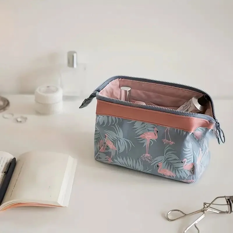 Women’s makeup bag flamingo travel essentials toiletry storage bag portable Cosmetic Bag large capacity organizer storage bag Best Sellers In Luggage, Bags