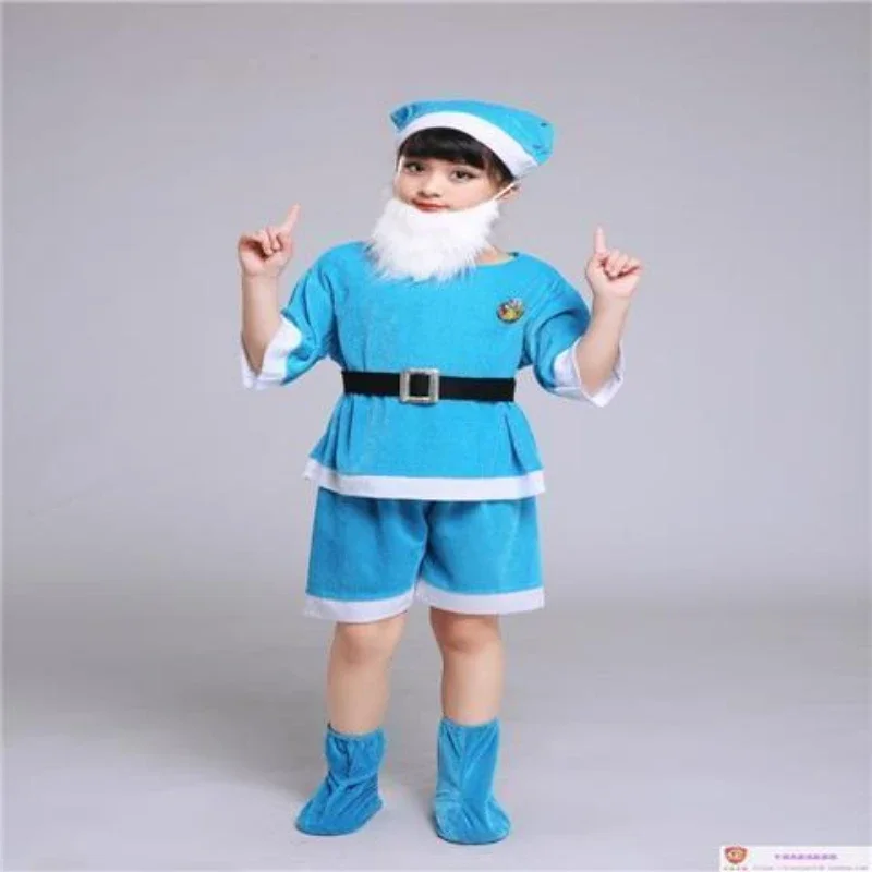 Seven Dwarfs Performance Costume Children Performance Costume White Snow Princess Dwarf Pantomime Kids Clothes
