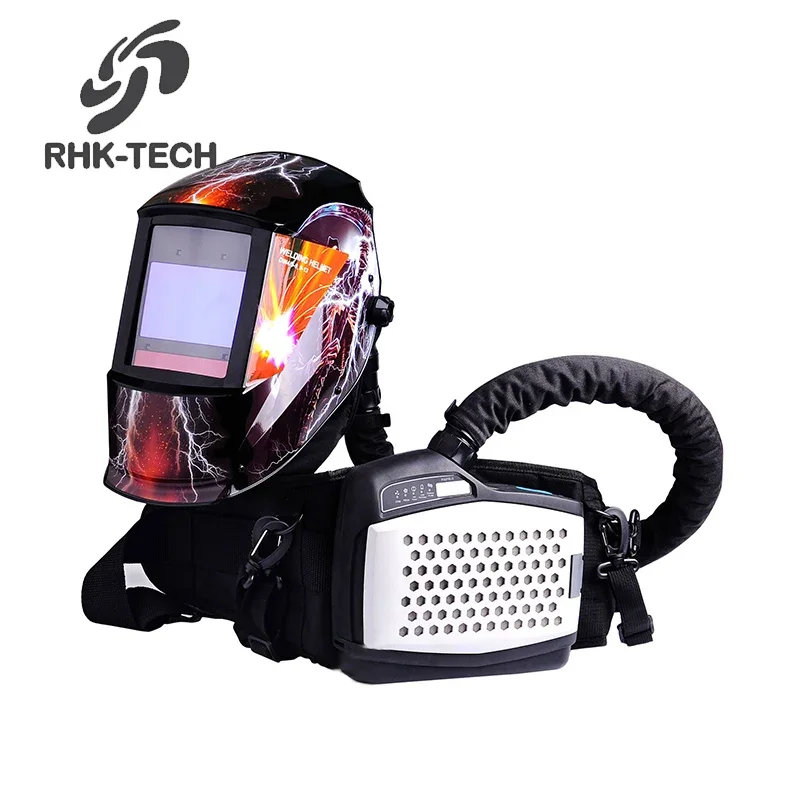 Rhk Ce Protezione Per Saldatura Papr True Color Casco Per Saldatura Respiratore Per Purificazione Dell'Aria Con Oscuramento Automatico Ad Energia Sola