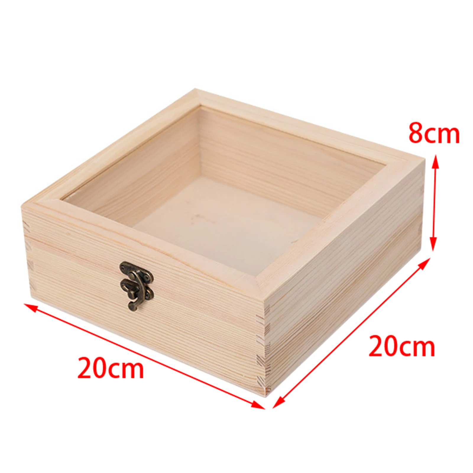 2pcs Paintable Wood Tray Unfinished Wood Jewelry Tray Wooden Sundries Box