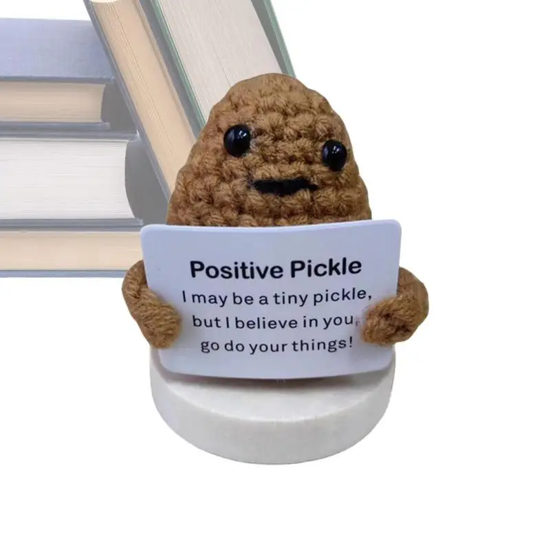 

Забавные игрушки для вязания крючком в виде картофеля, миниатюрные настольные украшения, рождественское Новогоднее украшение, плюшевое смешное вязаное искусственное украшение в виде картофеля