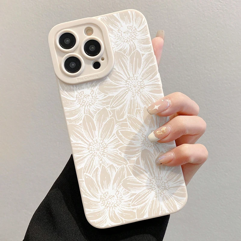 Ditsy Floral Silicone Phone Case - Vibrant Floral Design Cover
