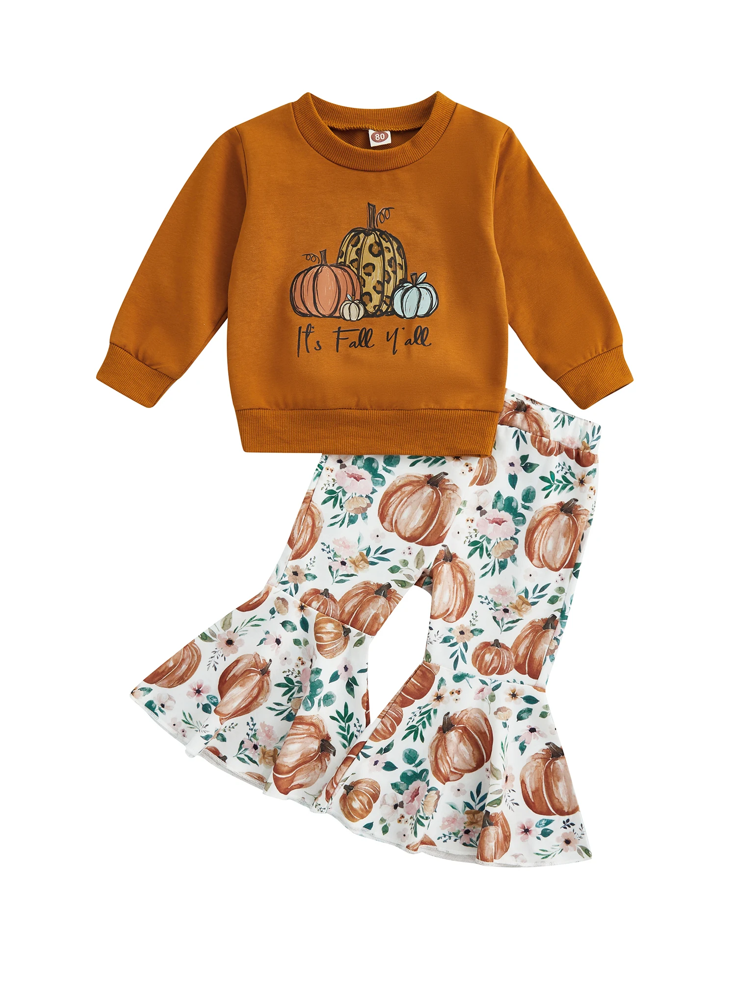 

Baby Toddler Infant Boy Halloween Costumes Long Sleeve Romper Pumpkin Hat Set for Fall Winter Party