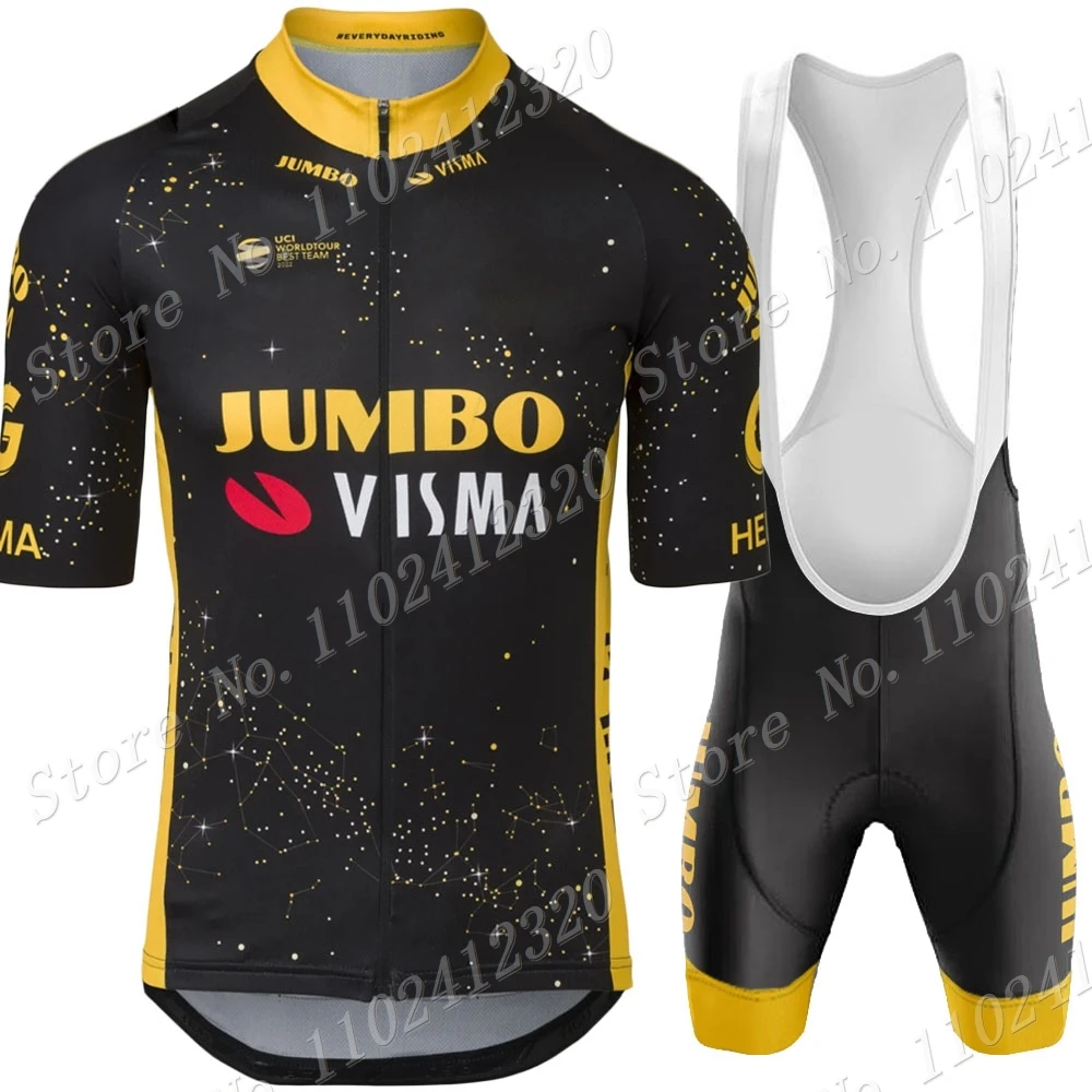 Ensemble Cyclisme Homme Maillot Manches Courtes Et Cuissard à Bretelles - Vert Fluo