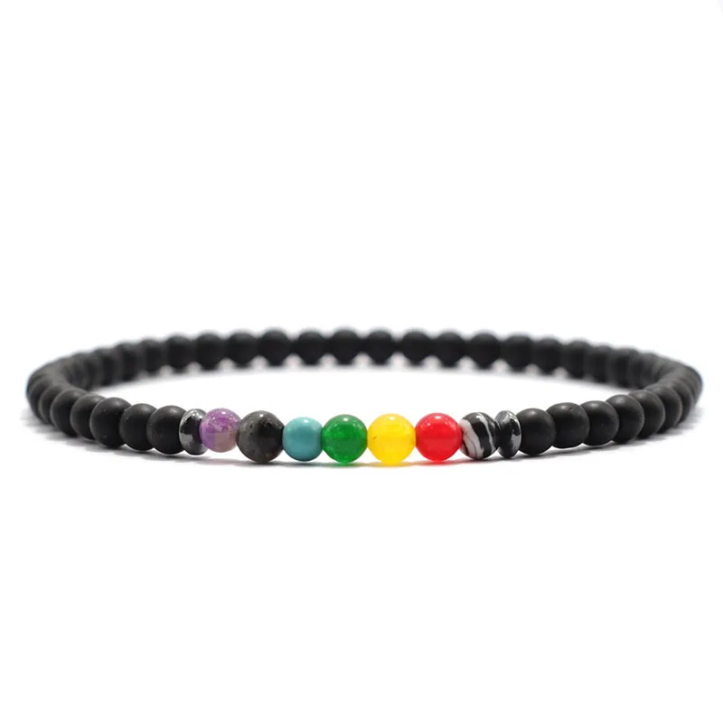 4mm Armband Natürliche Vulkanischen Stein Perlen Braclet Männer Frauen Minimalistischen Chakra Braslet Meditation Schmuck Tiger Augen Brazalete – Detail 6