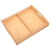 Early Childhood Education Tray Serving Wooden Plates Blank Trays Baby for Crafts 2