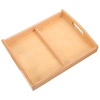 Early Childhood Education Tray Serving Wooden Plates Blank Trays Baby for Crafts 2