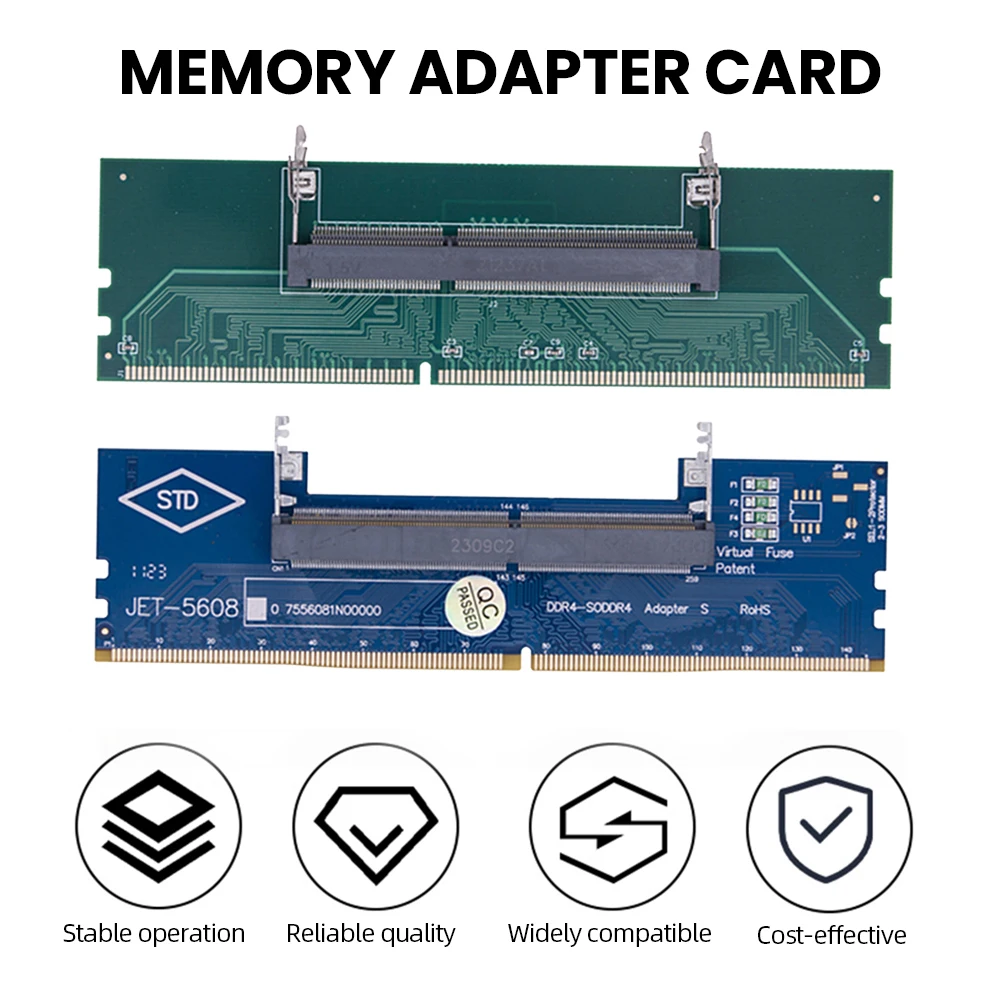 Laptop To Desktop Memory RAM DDR3 DDR4 DDR5 Memory Adapter Connector Card SO DDR5 RAM To Desktop DDR5 U-DIMM Adapter Memory Card
