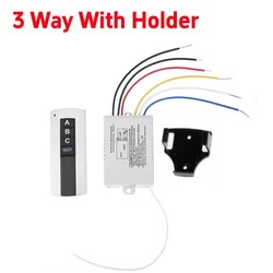 3 - Channel Wireless Remote Control Switch Set for Lighting and Tools (220V) (3  Way With Holder)