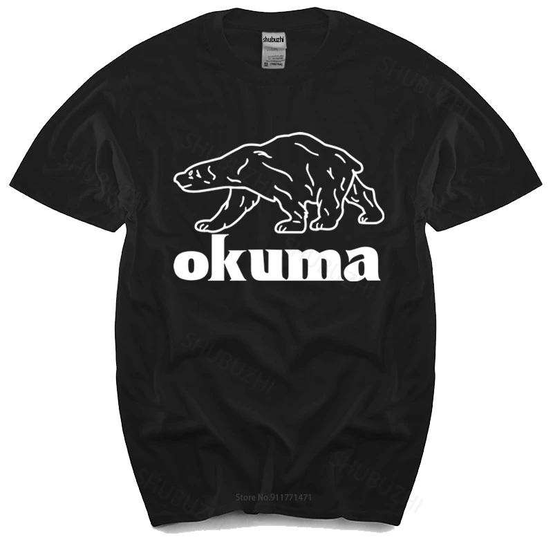 T-Shirt Uomo O-Collo Vendita Calda Okuma Fisher Logo T-Shirt Bianca Da Uomo Ad Alte Prestazioni Nuova Maglietta Per Uomo Regalo Estivo