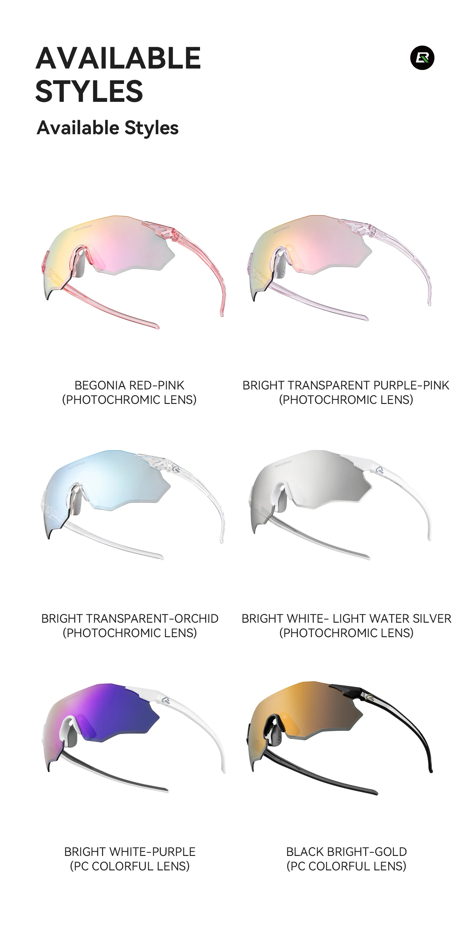 ROCKBROS Lokaler Versand Fahrradbrillen Polarisierte Brillen oder Photochrome Brillen UV400+ Leichte Winddichte Sportbrillen – Detail 4