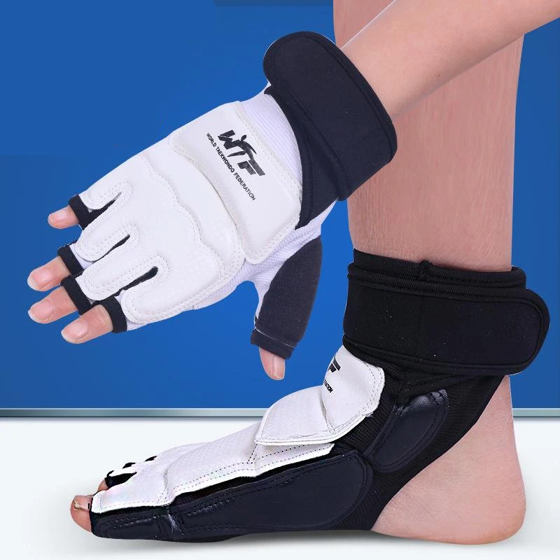 Taekwondo Gloves Foot Cover Children Taekwondo Hand Guard Foot Back Half Finger Sanda Karate boxing gloves