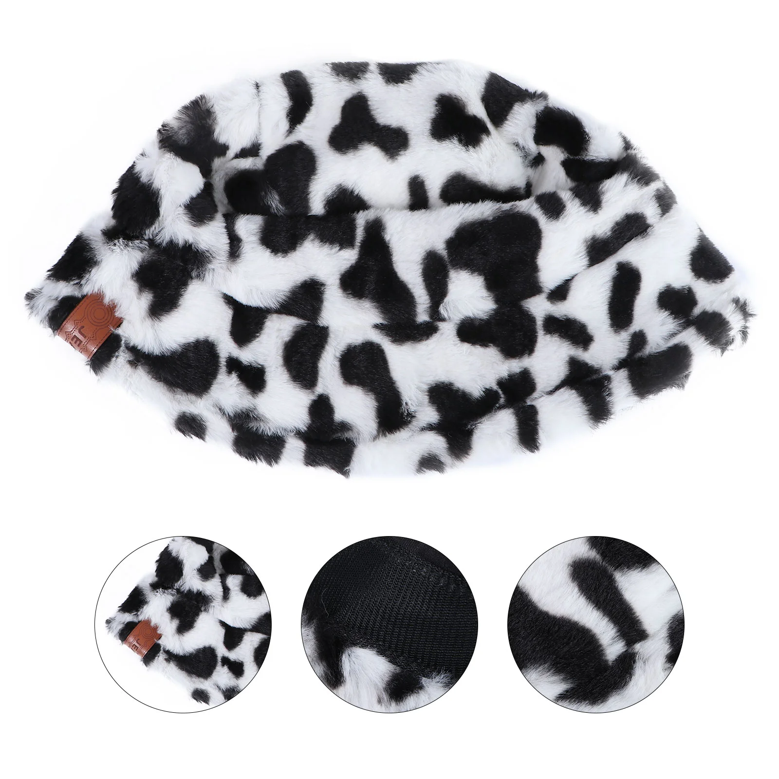 

Bucket Hat Cow Pattern Fisherman Hat Fluffy Hat Fur Has for Men