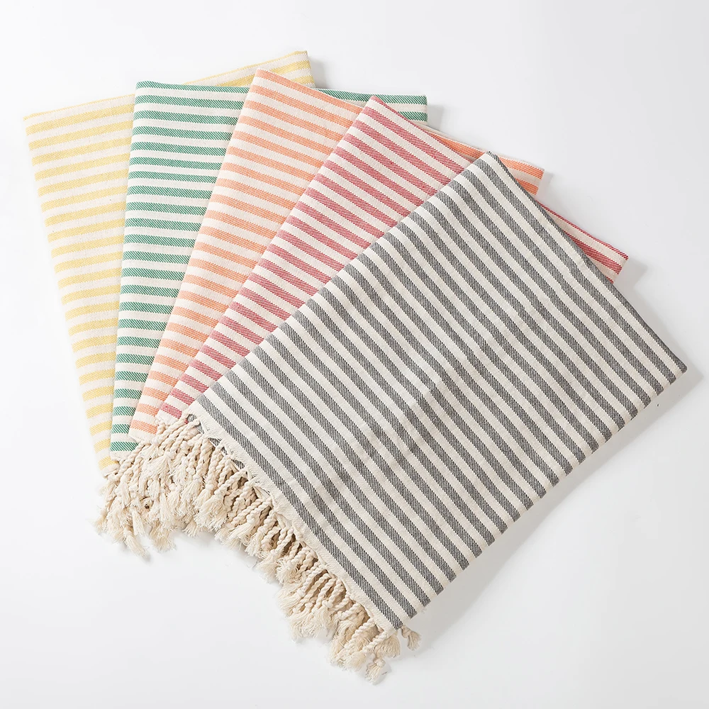 Luxury Striped Tassel Cotton Spa & Beach Towel