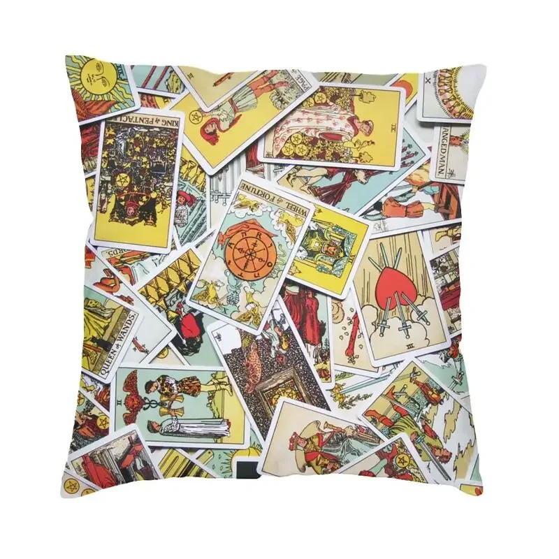 

Коллекция карт Tarot, наволочка для подушки, двусторонняя 3D печать на Хэллоуин, ведьмахство, напольная подушка для дивана, наволочка, украшение