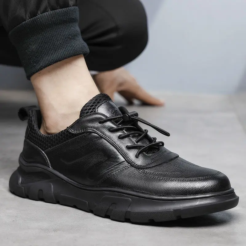 Genuine Leather Shoes Men British Breathable Shoe Elegant Normal Loafers Business Sneakers Youth Handsome Zapatos Hombre