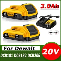 20V 3000mAh DCB200 Li-ion Rechargeable Battery For Dewalt DCB203 DCB181 DCB182 DCB201 DCB201-2 DCB205-2 L50 powertool 1