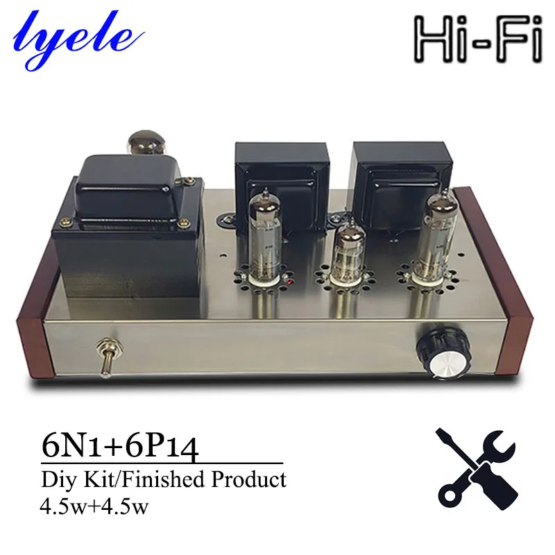 Lyele Audio 6n1 6p14 Vacuum Tube Amplifier Diy Kit Hifi Amplifier High Power 4w*2 Single Ended Amplifiers Class A Tube Amp