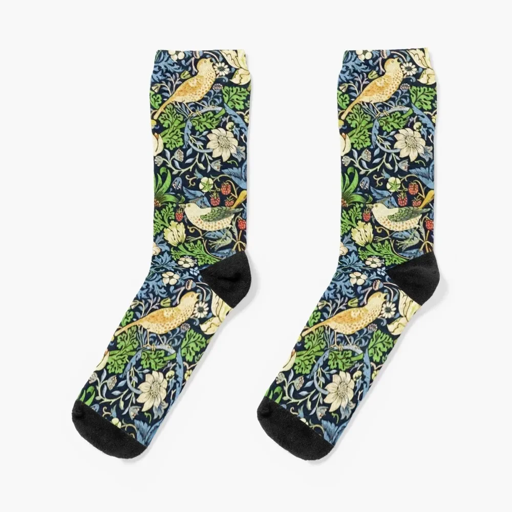 Art Nouveau Bird and Flower Tapestry Socks Christmas winter Crossfit Hiking boots Boy Child Socks Women's