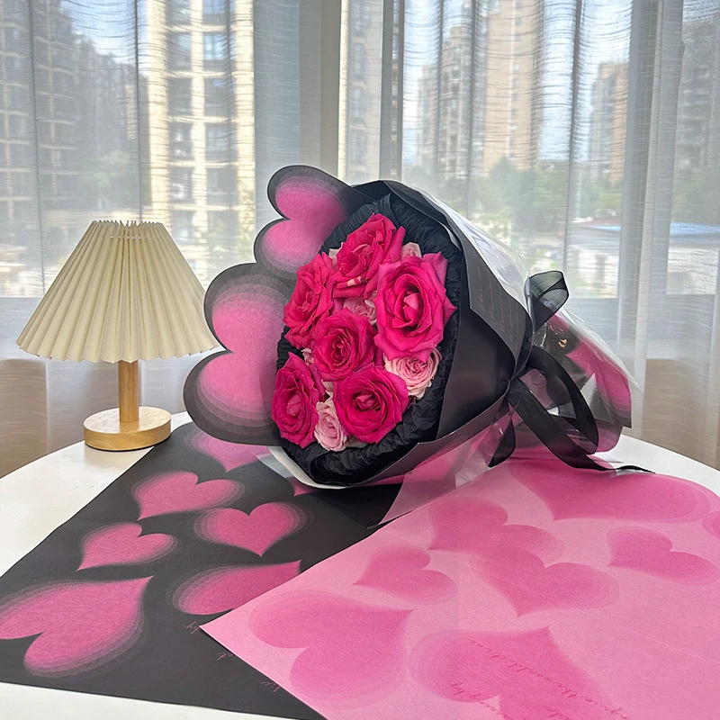 10pcs New Flower Wrapping Paper Imported Waterproof Art Paper Bouquet Wrapping Florist Material