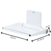 Wall Mount Folding Shower Seat Bathroom Chairs For Eldly Fitting Room Home Shoe Changing Hotel Hospital 2