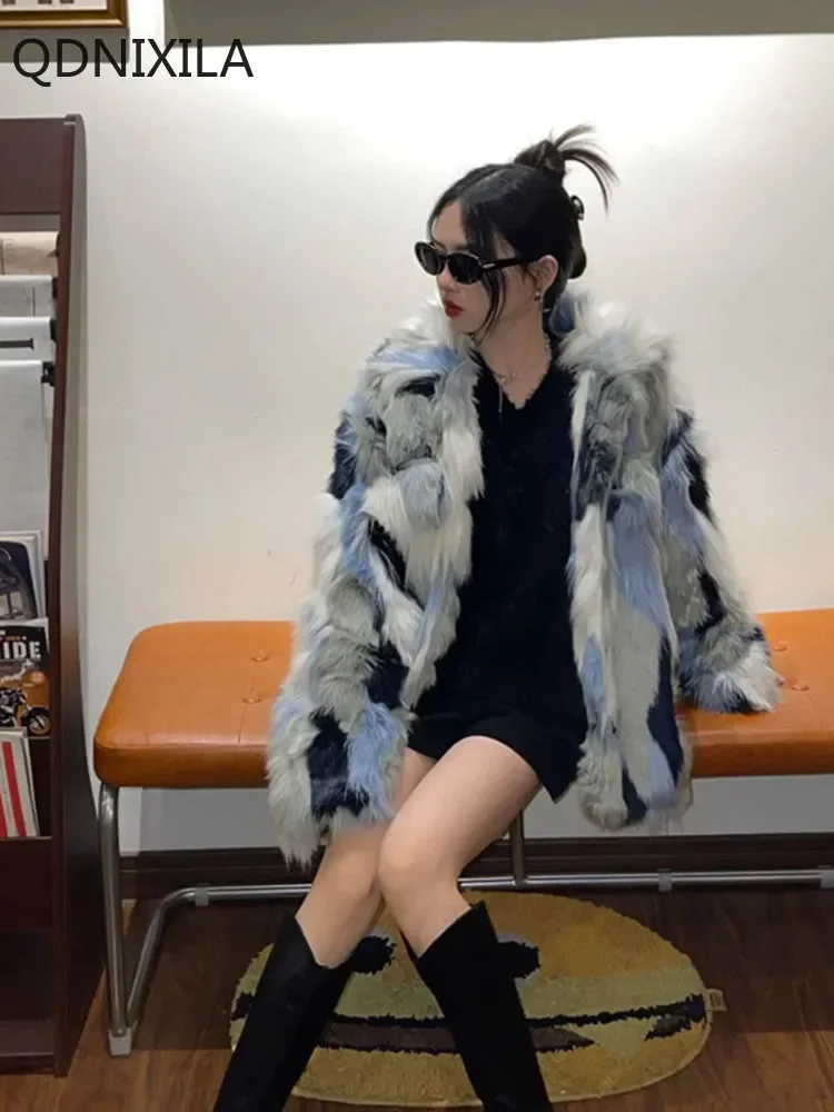 Winter Outerwear Faux Fur Coat 2024 New Outerwear Fur Jacket High-end Luxury Environmentally Friendly Fox Fur Women's Fur Coat