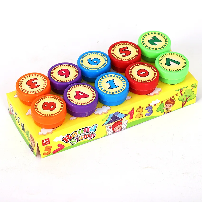 10pc Toy Stamps For Kids Self-Ink Teacher Stamps Kids Favor