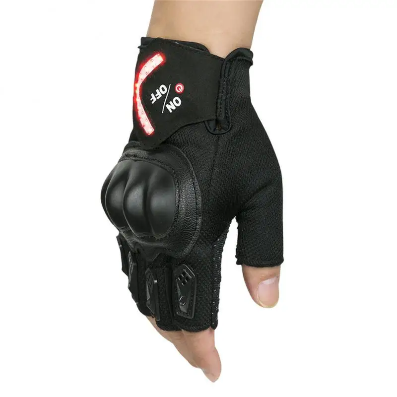 

2/4PCS Half Finger Gloves Gravity Sensing Bicycle Turn Signal Half Finger Gloves Automatic Warning Light Smart Steering Cycling