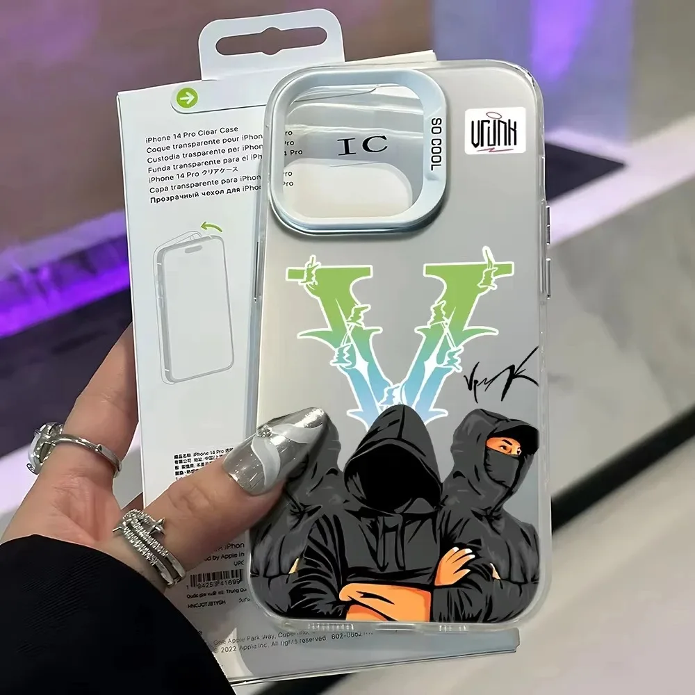 Stylish V-Vrunks Anti-Fall Matte Back Phone Case