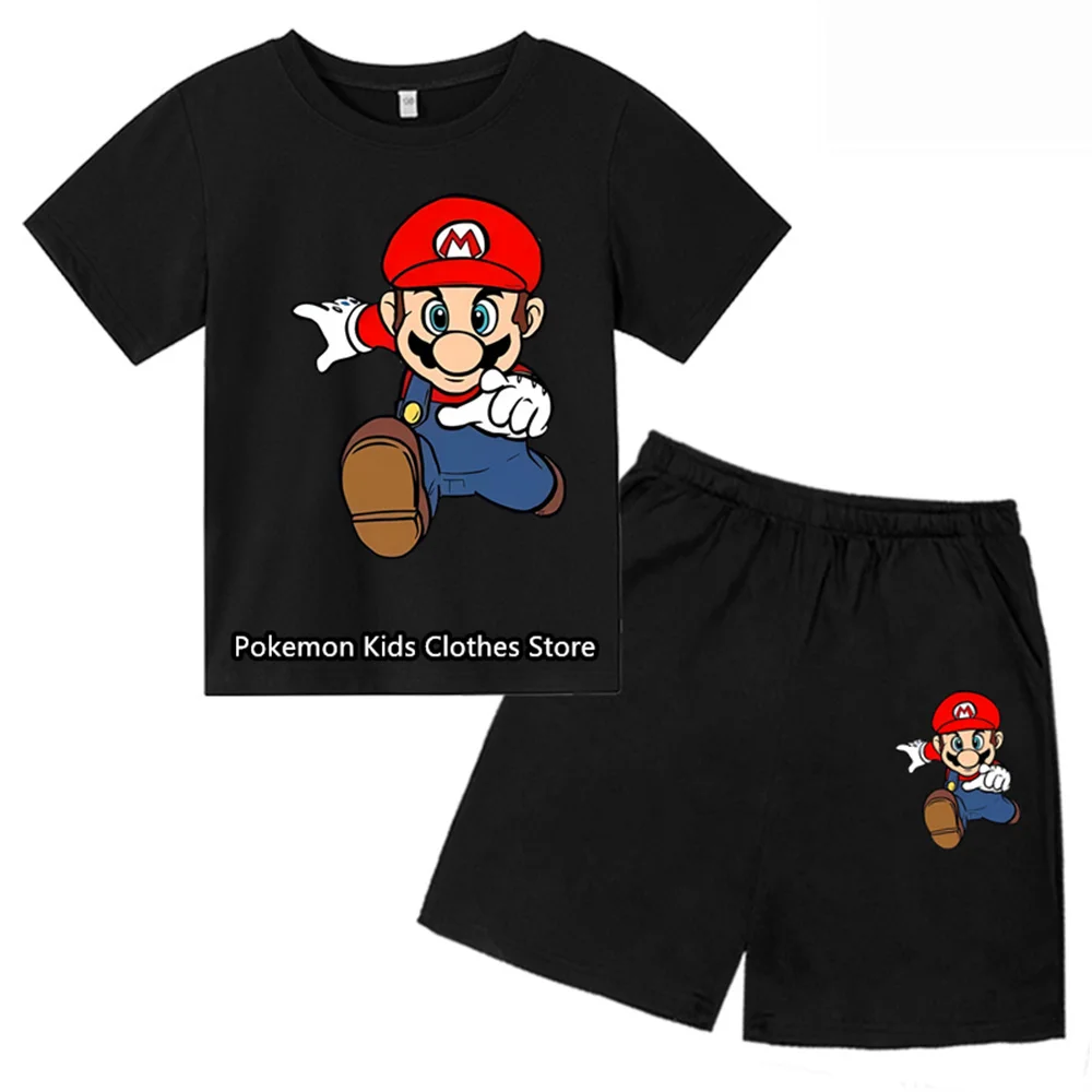 thumbnail image 1 of Nuevo conjunto de dos piezas de camiseta y pantalones cortos de Super Sonic, conjuntos de ropa para niños, niños y niñas, camisetas, camiseta y pantalones de Sonic, 1 of 4