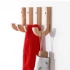 Wood Clothes Hanger Wall Mounted Coat Racks Storage Hook Key Holder Hat Scarf Handbag Hanger Organizer Home and Decoration Hooks 4