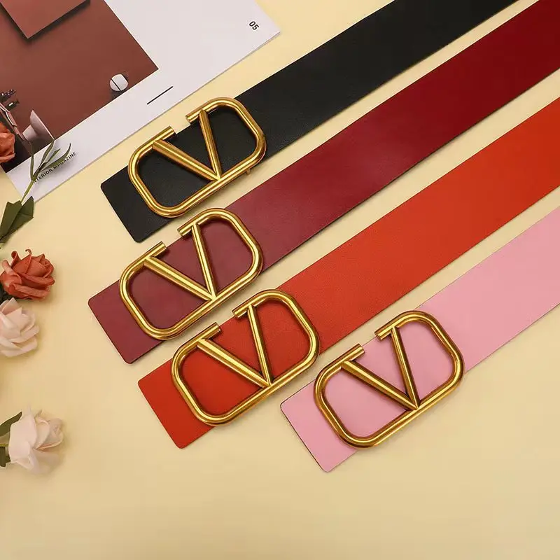 

Новинка 2024, Женский ремень с гладкой пряжкой 7 см, высокий модный ремень в европейском и американском стиле, женский ремень
