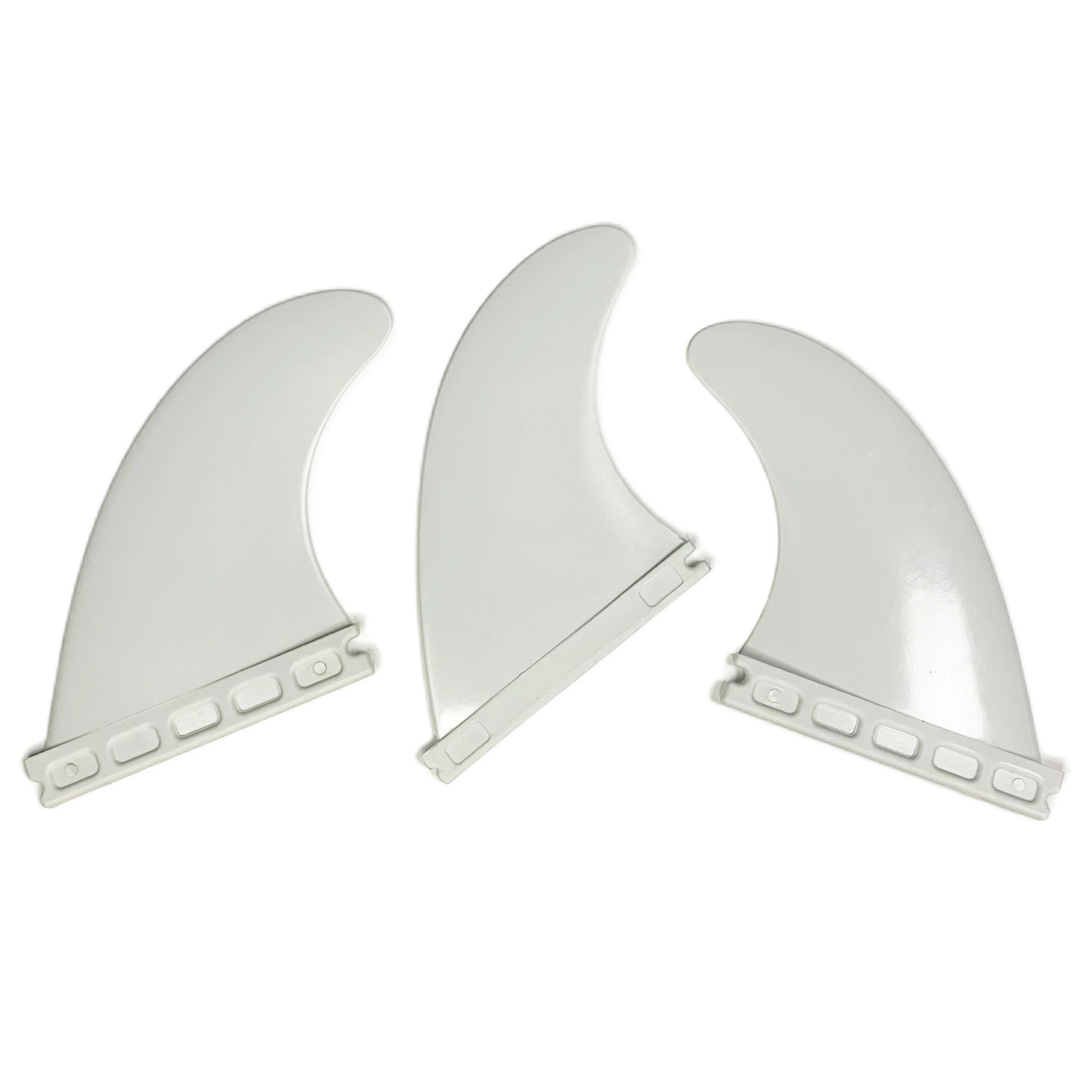 White Color Plastic Surfboard Fins Surf Nylon SUP Board Fin G5 Size Surfboard Plastic Tri Fins 3PCS/SET 3pcs surfboard fin thrusters fins fiberglass nylon surf fins gx m5 g1 g3 g5 g7