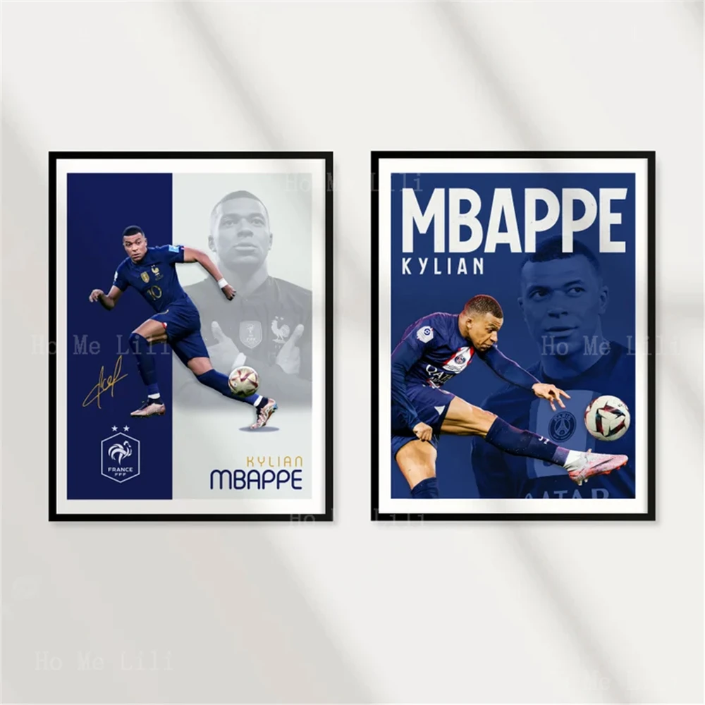 Affiche Football PSG - Illustration Kylian Mbappé 30 x 40 cm PSG