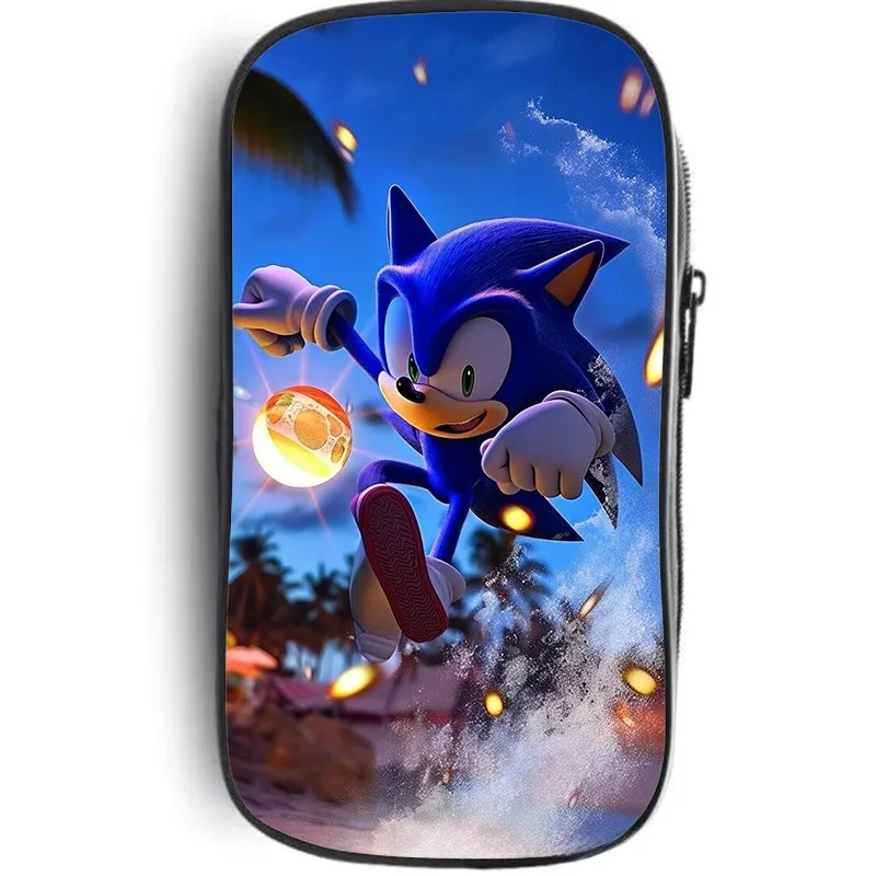 Sonic Large Capacity Multi-Functional Waterproof Pencil Case for Students - Oxford Fabric Bag