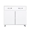 Two door Side Table-White 3