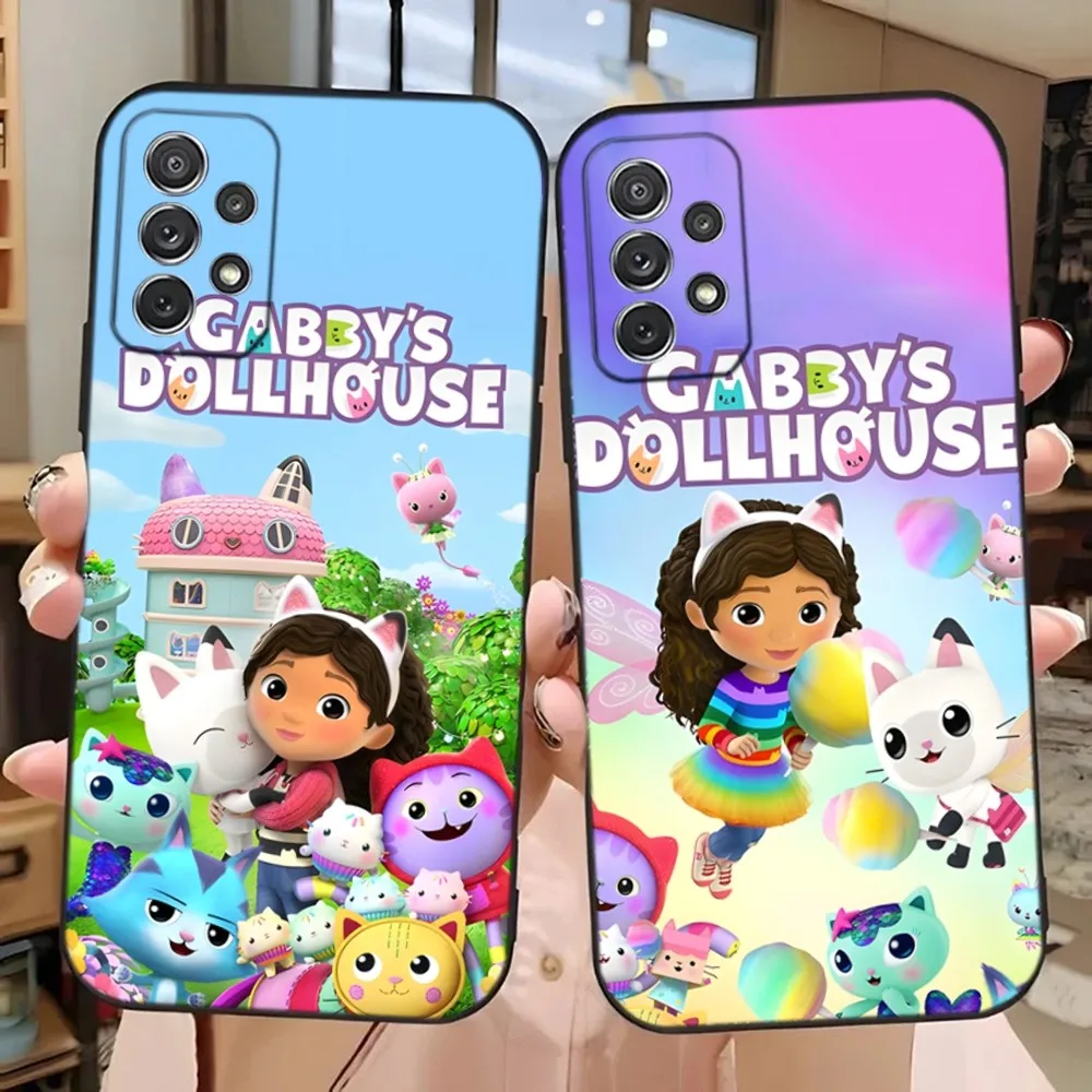 

G-Gabbys Dollhouse Cute Phone Case For Samsung Galaxy A13,A21s,A22,A31,A32,A52,A53,A71,A80,A91 Soft Black Phone Cover