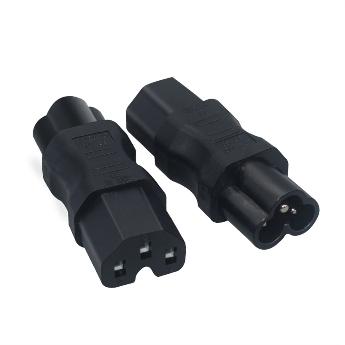 1PCS JORINDO IEC320 C6 TO C15 C15 to C6 plug socket converter Clover shaped to C15 with recessed conversion plug