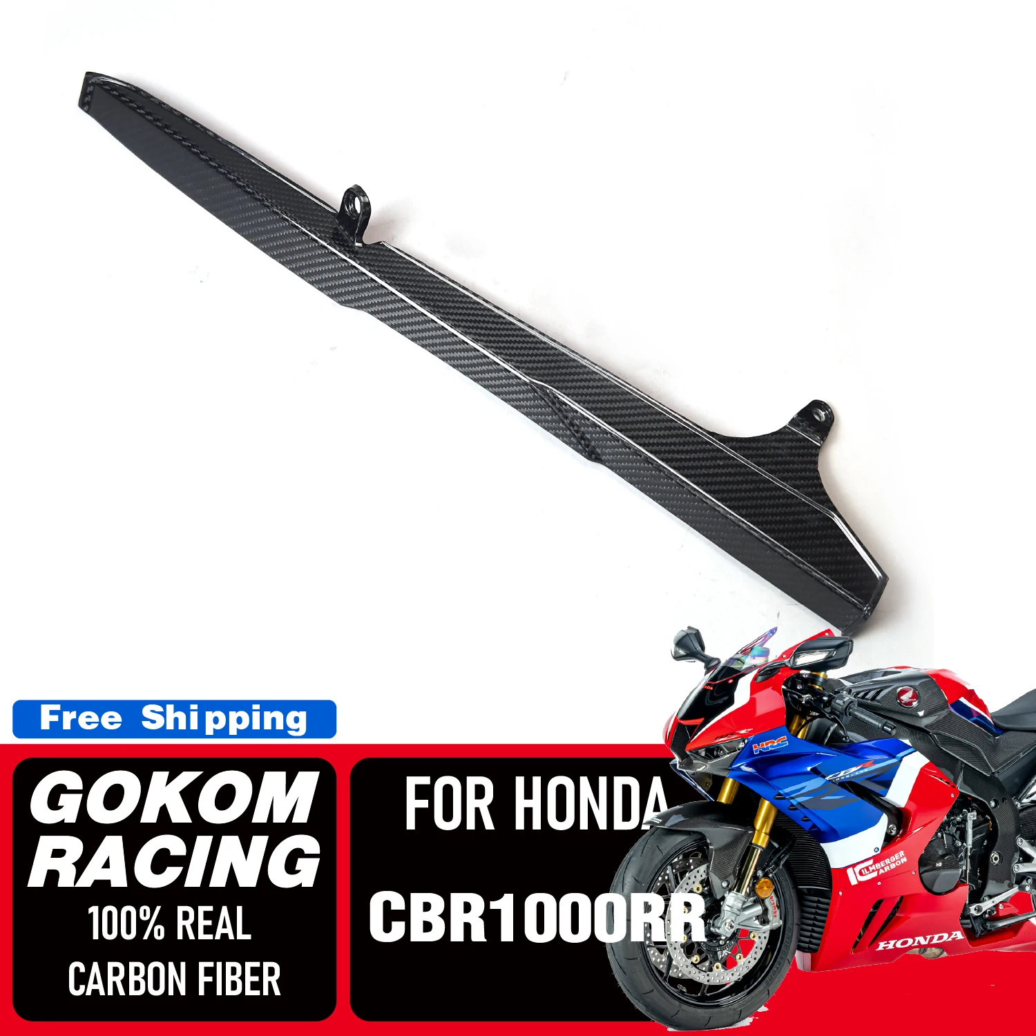 

Gokom гонки для HONDA CBR1000RR 2017 + крышка звездочки Защитная крышка капота обтекатель 100% натуральное углеродное волокно аксессуары для мотоциклов