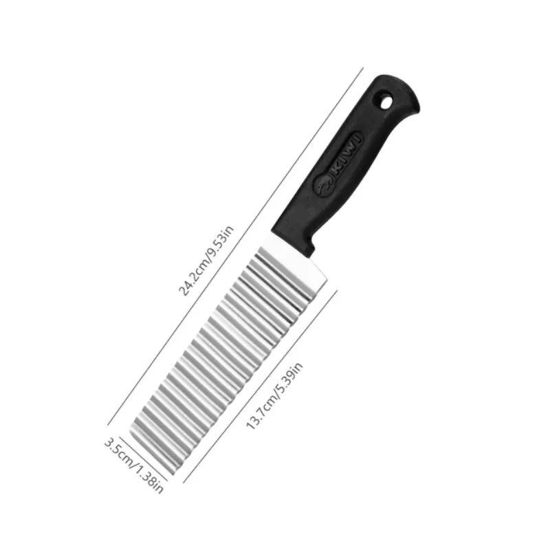 Stainless Steel Potato Chip Slicer Knife Wavy French Fry Cutter Knife Vegetable Fruit Crinkle Wavy Cutter Kitchen Gadget vegetable slicer