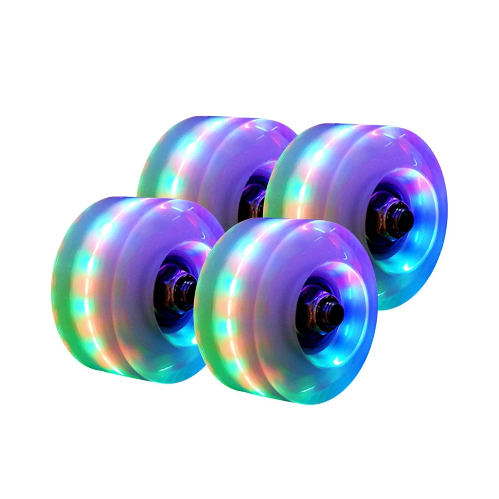 Luminous Roller Skating Wheels Flashing Skates LED Lighting Skating Wheel Flash Wheels Sliding Roller Shoes Wheel 4/1Pcs