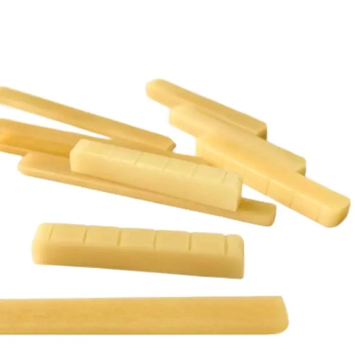 10x Unbleached Cattle BONE Nut for Classical Guitar 52x6x9mm Luthier DIY Saddle