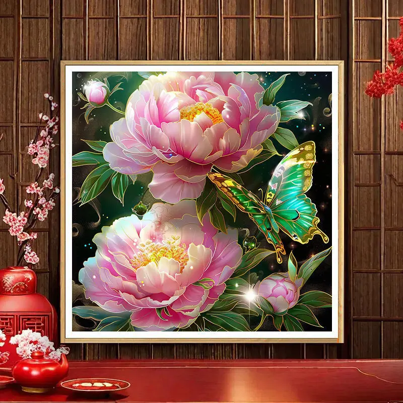 Handmade cross stitch finished product wall flower home decoration. Long delivery cycle within 2-5 months