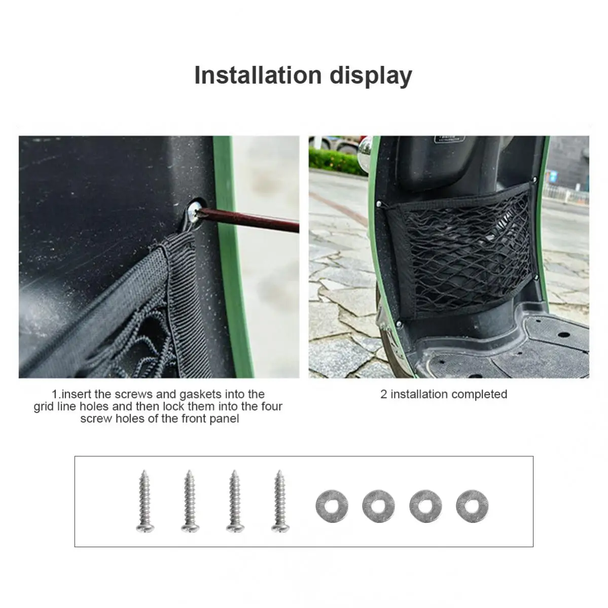 Black Motorcycle Luggage Net Bike Scooter Luggage Bags Mesh Web Bungee Hold Down Motorbike Helmet Storage Trunk Bag