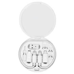 Universal USB Charging Adapter Kit with Multi - Type Conversion Cables (WHITE)