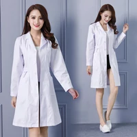 Blouse de laboratoire à la mode pour femmes, robe de médecin et d'infirmière à manches courtes, uniformes médicaux à manches longues, veste blanche, ceinture de taille 1